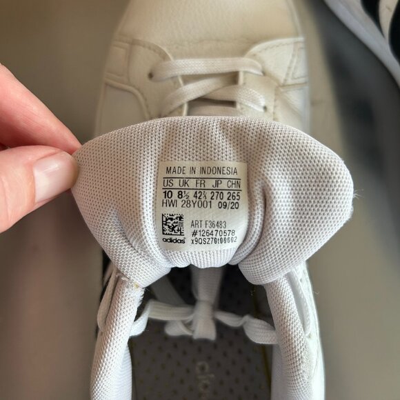 Adidas Grand Court 2.0 White with Black stripes, Women's size 10 - Picture 4 of 5